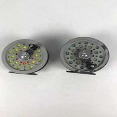 2 x VINTAGE SHAKESPEARE SPEEDEX FLY REEL MADE IN ENGLAND + LINE ON THE SPOOLs