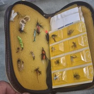 Trout Flies Pouch With Hooks Used
