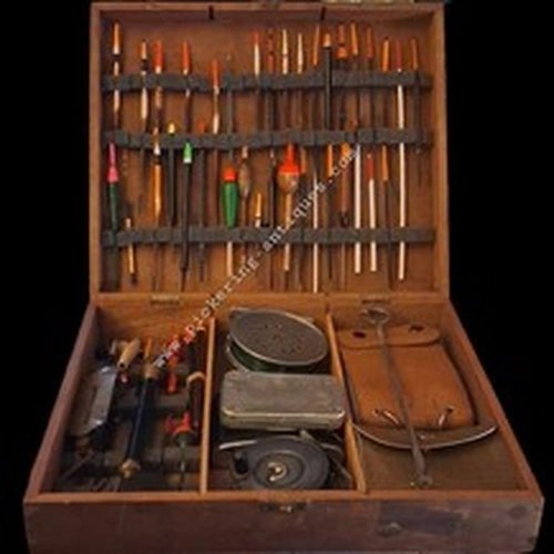 Fishing - Vintage Tackle Box & Contents.