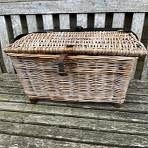 Vintage Wicker Fishing Keep Basket Stool. Otherwise, Ideal Log Or Kindle Store.