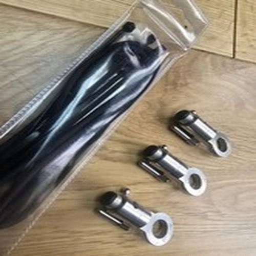 3 x JAG Products 316 Stainless buzz bar Rod Lockers & new Cords carptackle setup