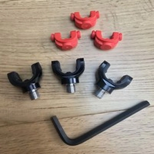 3x JAG Products Prolite Black Small Lockdown Rear buzz bar Rod Rests + Allen Key