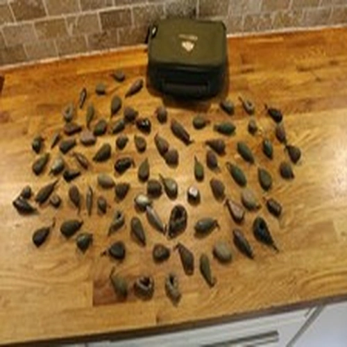 JRC CONTACT LEAD POUCH WITH 80 LEADS CARP SET UP FISHING WEIGHTS