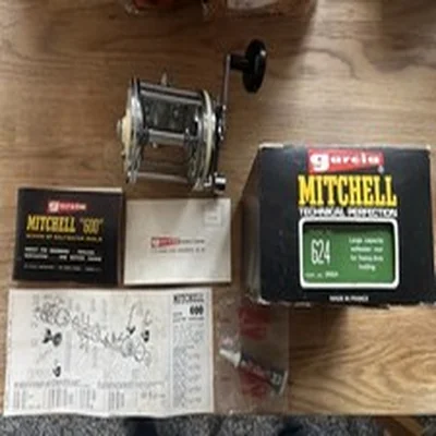 Garcia Mitchell Model 624 Fishing Reel With Original Box, Excellent Condition.