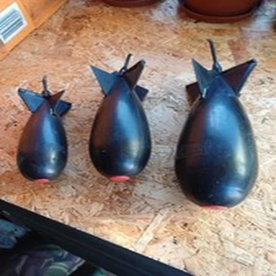 Spombs, Small, Medium And Large,- Black- Carp Fishing- Bait Delivery