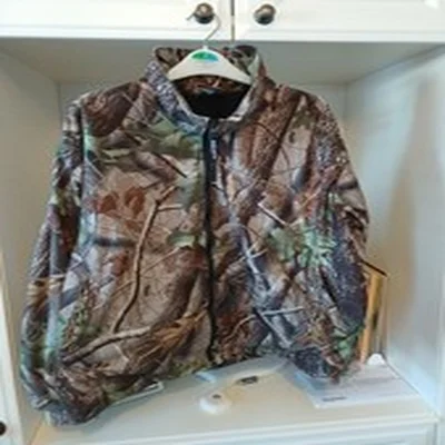 White Water Outdoors Camo Fleece Windstopper Jacker- Size L - Carp Fishing