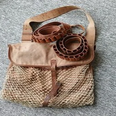 Vintage Brady of Halesowen Leather and Canvas Game Bag