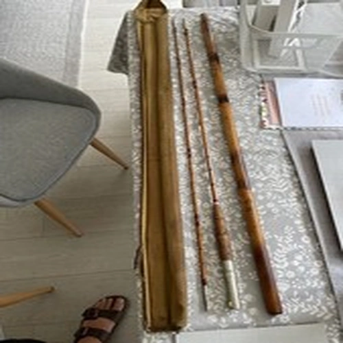 Rare Abercrombie and Fitch Cane Fishing Rod TOURADIF 1920s W Edward Hand Made NY