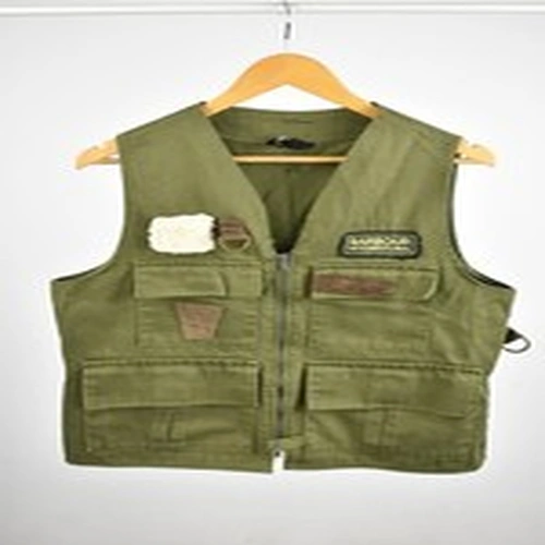 Vintage Barbour International Fishing Vest M Green Multiple Pockets