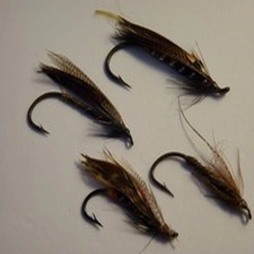 Vintage salmon flies x4 3/0 to no2.