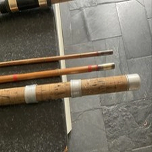 TWO SPILT CANE FLY FISHING RODS