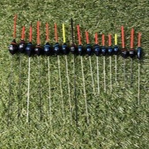 17 x Various Used Frenzee Pole Fishing Floats Match Fishing Tackle