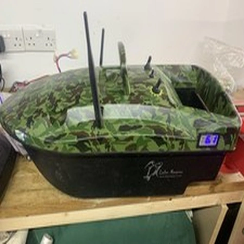 Lake Reaper camo bait boat with fish finder 