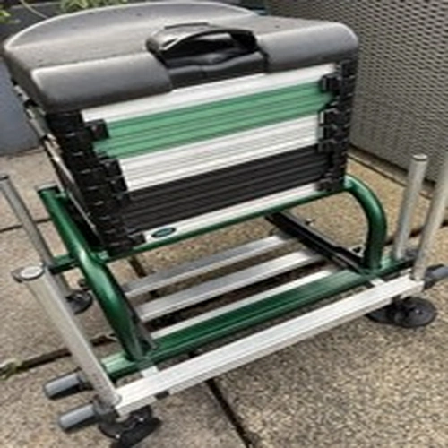 Rive C76 Coarse Fishing Seat Box Station with Drawers Green Silver Black