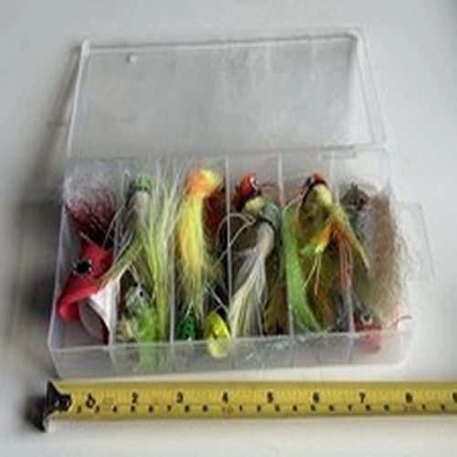 A Box Of  20 Pike/ Bass / Predator Flies. Amazing Creations !