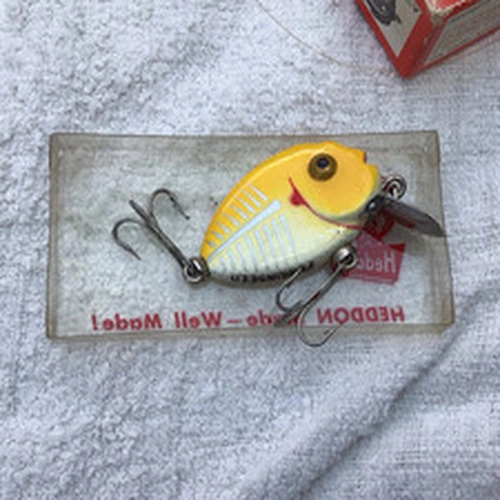 Heddon Punkinseed Fishing Lure in Box .plus spare Heddon Box.