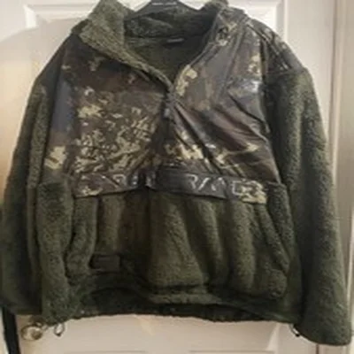 Nash Zero Tolerance carp fishing  Green Polar Fleece Hooded 1/4 Zip Jacket 3XL