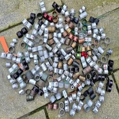 Over 120 pairs of reel bands. Vintage rod fittings.