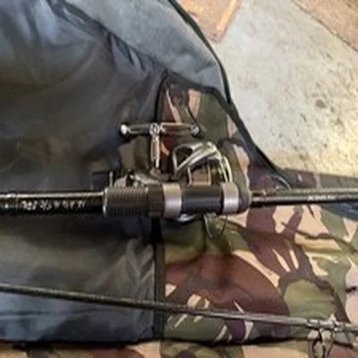 Basic Fishing Kit. Rod + Bag, Reel, Spare Spools, Bivvy, Bed. Shimano aero 