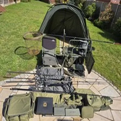 Carp Fishing Job Lot of used Luggage & Tackle ideal beginner