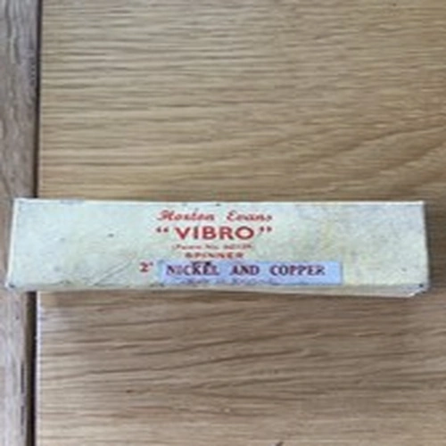 Vintage Horton Evans “Vibro” 2” Nickel & Copper Spinners -fishing X2 hooks 