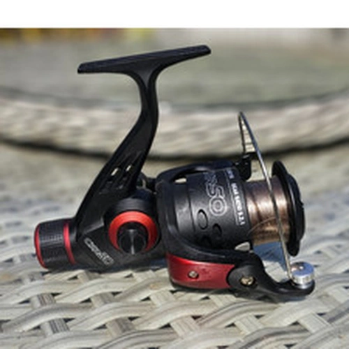 CK-50 Size 50 Spinning Fishing Reel 5.2:1 Gear Ratio Black/Red Used