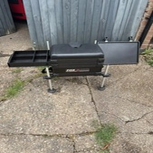 Fox Fishing Box With Footplate And Side Table