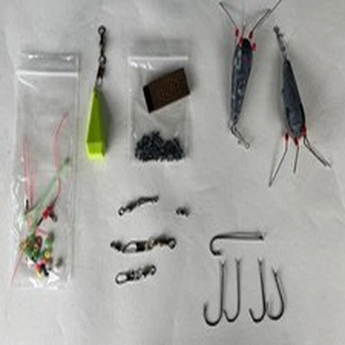 Fishing Tackle Including Vintage Lead Shot Tin