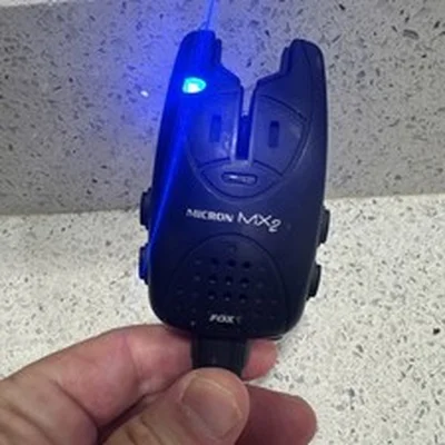 FOX MICRON MX2 BITE ALARM CARP FISHING TACKLE BLUE LED