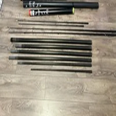 Vintage/ Retro 9 M Fishing Pole With 4 Pre Loaded Top Kits, Used Condition