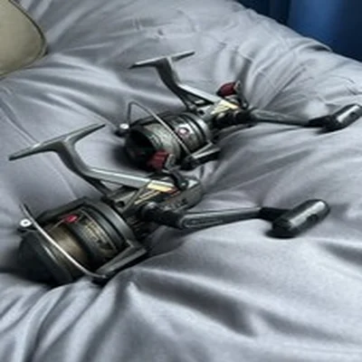 2 X Shimano Baitrunner 3500 Fishing Reels vintage carp fishing old school 