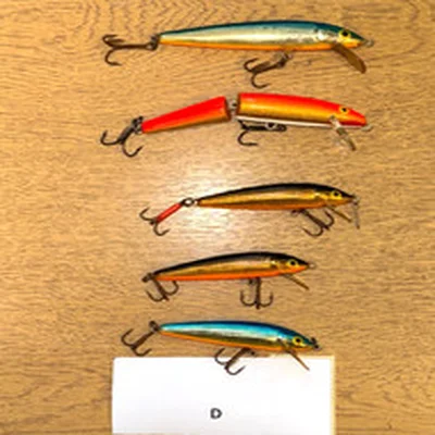 FIVE X RAPALA LURES FLOATING & JOINTED-90-110MM (D)