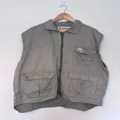 Vintage Rukka Expedition Utility Gilet / Fishing Vest - Grey - Size XL Men's
