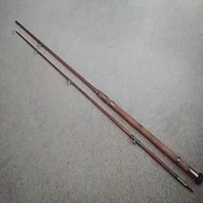 Vintage wooden fishing rod