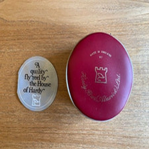 Used Hardy Bros (Alnwick) soft vinyl fly reel case and Hardy pamphlet