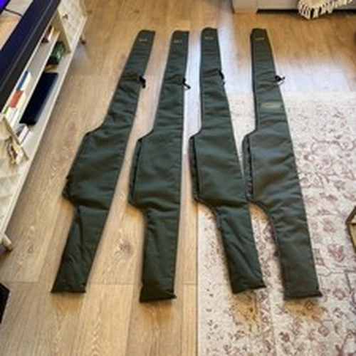4 X 12ft PADDED ROD SLEEVES CARP FISHING TACKLE CARP RODS FISHING TACKLE 🐠 🐠 