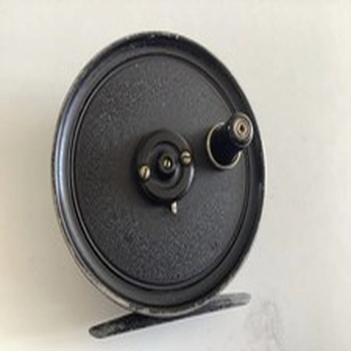 VINTAGE ALLCOCKS "GILMOUR" 3.5" NARROW DRUM FLY REEL. GOOD USED CONDITION.