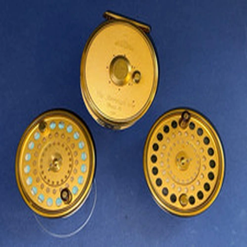 Hardy First Edition Gold Sovereign 11/12 Salmon Fly Reel No 737 + 2 Spare Spools