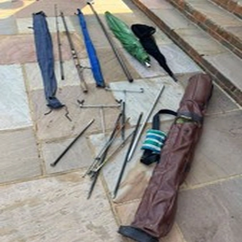 Carp fishing bundle, 2xRods, Net, Umbrella etc **see listing for full details**