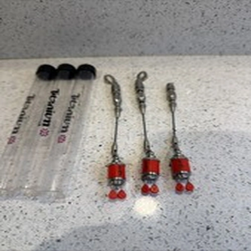 3 X SOLAR TITANIUM SHORT ARM INDICATORS RED ISOTOPES CARP FISHING  EXCELLENT 🐠