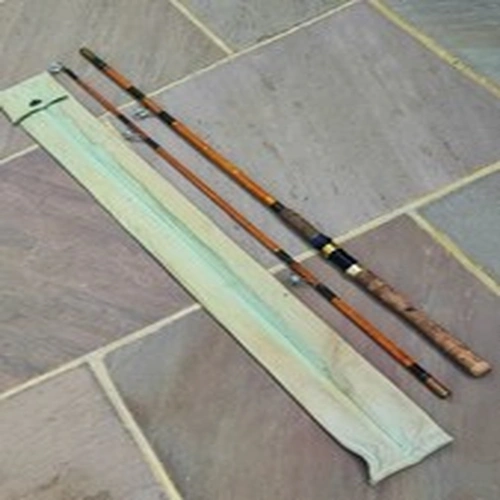 Split Cane Vintage Fishing Rod 1959 With Canvas Bag