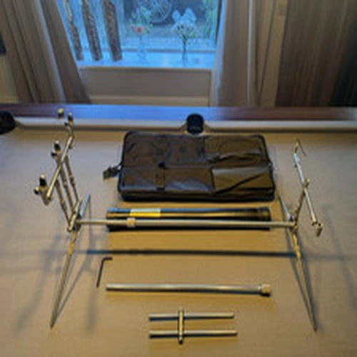 Solar Tackle 3 Rod Adjustable Removable Metal Rod Pod Set Carry Bag Silver