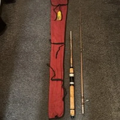 VINTAGE ABU SVANGSTA SUECIA 321  6'6" SPINNING ROD WITH BAG - MINT  CONDITION