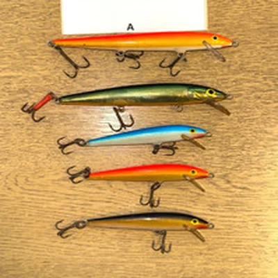 FIVE X RAPALA LURES FLOATING-90-130MM (A)