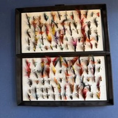 120 x Treble & Double Salmon Flies presented in Fly Box