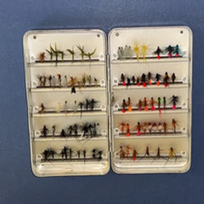 VINTAGE WHEATLEY KILROY TROUT / SALMON FLY FISHING  BOX  + FLIES.