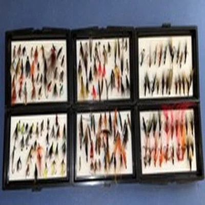 150  Treble & Double Salmon Flies presented in Three Fly Boxes