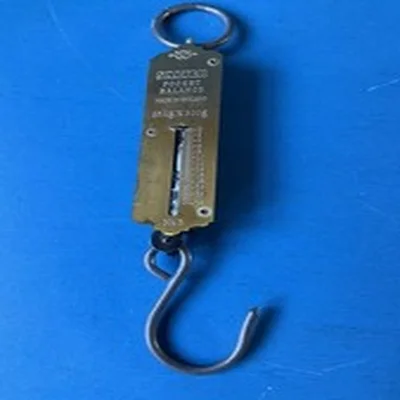 Vintage Salter Brass Spring Pocket Balance  Fishing Scales No 3 Weigh 0 To 25kg