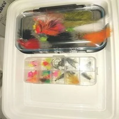 Fly Fishing Blobs Buzzers Flies Etc Trout Fly Fishing In Cases Approx 50 Pieces