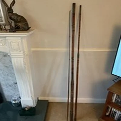 Vintage Bamboo  Fishing rod 14’ long in 3 sections